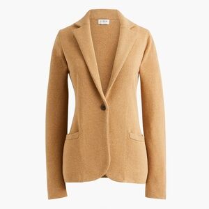 New JCREW Size PL P L Petite Schoolboy Sweater Blazer Heather Acorn $138 BF262